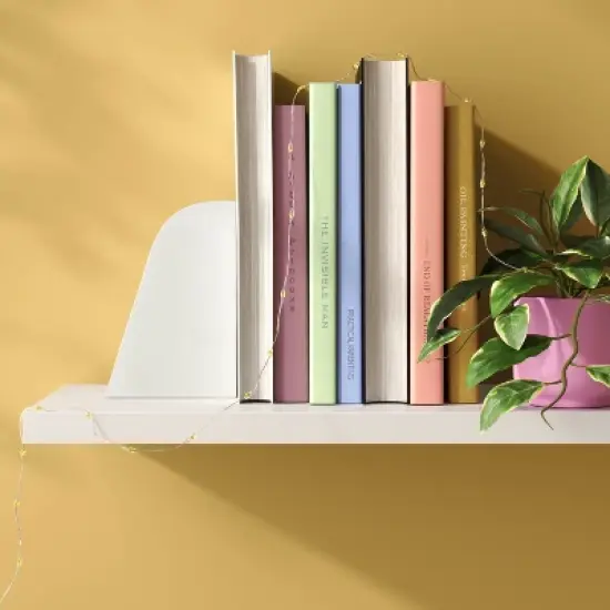 10.5' 30ct Battery Operated LED Dewdrop Fairy String Lights Pastel Color with Silver Wire - Room Essentials&trade; image {1}