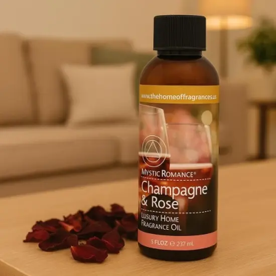 Di'Aroma Champagne & Rose Fragrance Oil 8 oz &ndash; Premium Aromatherapy Scent, Long-Lasting Essential Oil for Diffuser, & Oil Burner, Natural Rose Scent image {1}