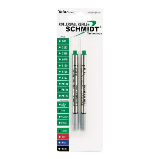 Schmidt Ink Schmidt 8126 Rollerball Short Capless Refill Fine Green 2 Pack (SC58122) image {5}