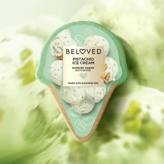 Beloved Pistachio Ice Cream Bath Bomb - 4.2oz image {3}