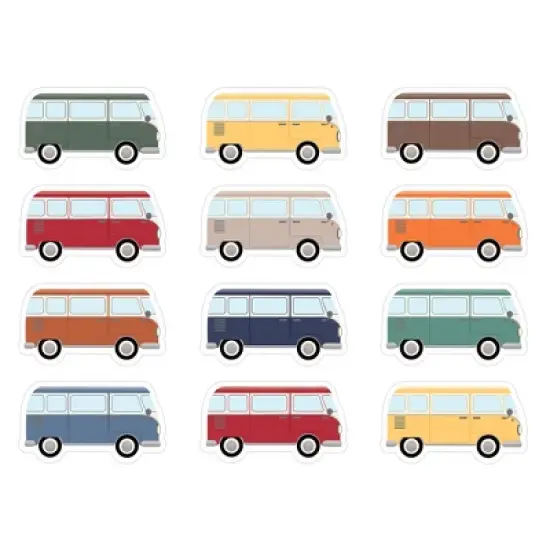 Teacher Created Resources&reg; Moving Mountains Road Trip Camper Vans Mini Accents, 36 Per Pack, 6 Packs image {1}