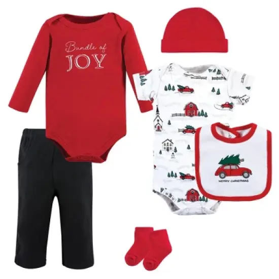 Hudson Baby Unisex Baby Cotton Layette Set, Christmas Scene image {7}