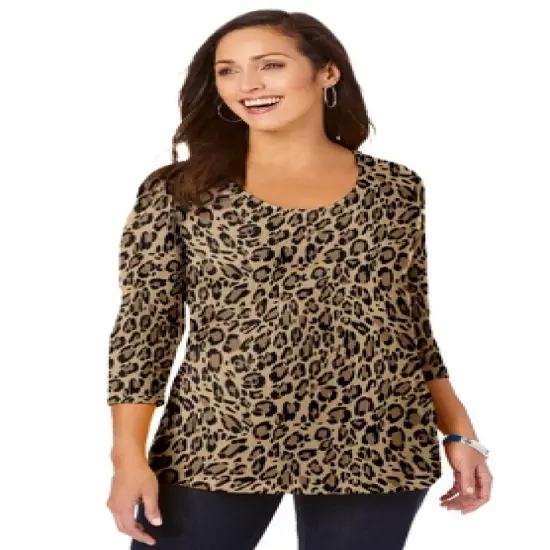 Jessica London Women&rsquo;s Plus Size Scoop-Neck Tee image {11}