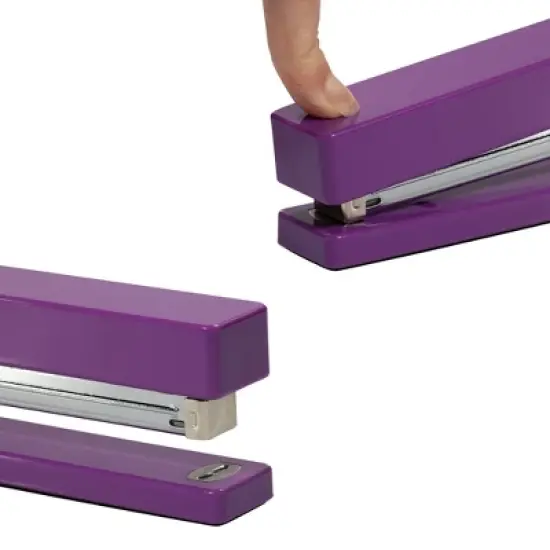 JAM Paper Modern Desk Stapler - Purple: Office Supplies & Desk Accessories, Plastic, 1.12" Height, 2.5" Width image {3}