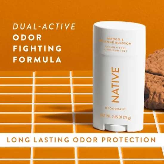Native Solid Deodorant - Mango & Orange Blossom - Aluminum-Free 2.65oz image {6}