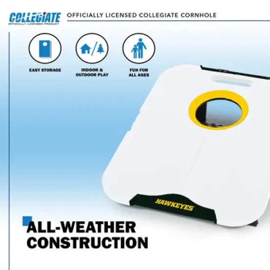 NCAA Iowa Hawkeyes All-Weather Travel Cornhole Set image {2}