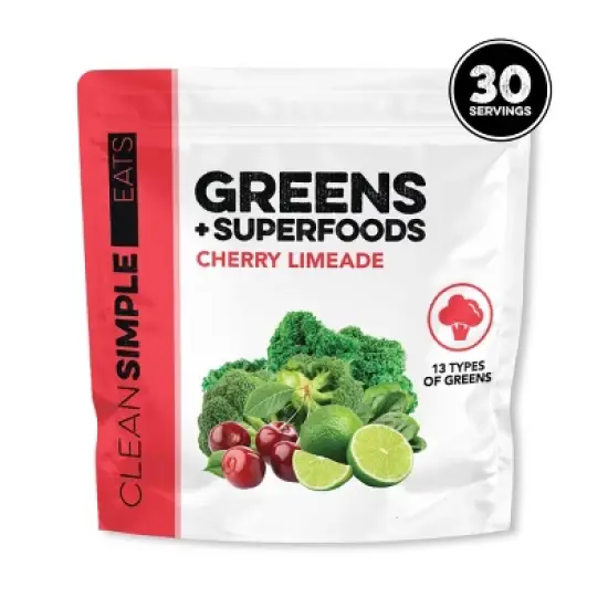 Clean Simple Eats Greens Supplement Powder - Cherry Limeade - 11.6oz/30 Servings image {7}