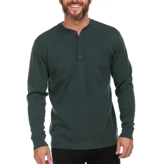 Minus33 Merino Wool Midweight - Men's Long Sleeve Henley 100% Merino Wool Forest Green L image {3}