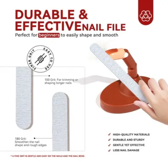 SAVILAND Pro Adjustable Nail Training Finger - Replaceable Tip Mannequin with 20+ Practice Tips & Essential Tools Kit. image {5}