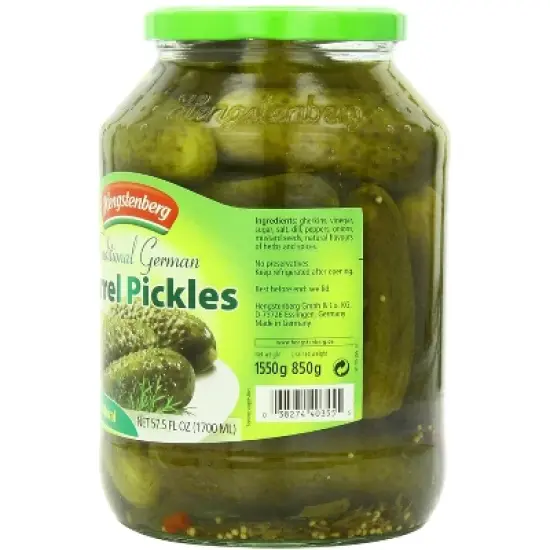 Hengstenberg Crunchy Gherkin Pickle - Case of 6/57.5 oz image {2}