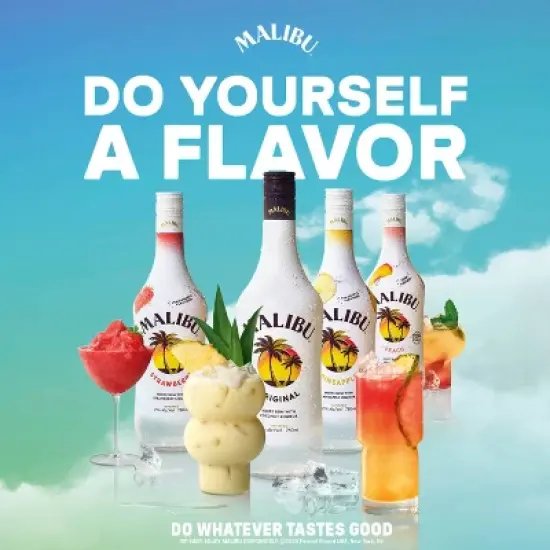 Malibu Coconut Flavored White Rum - 750ml Bottle image {2}