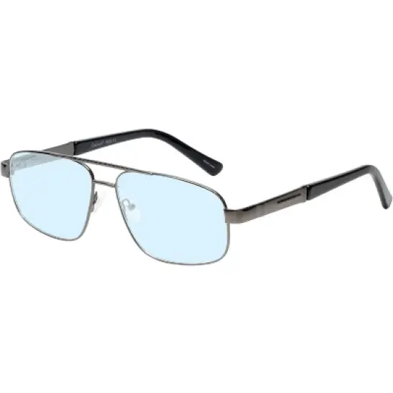 Enhance BIG&TALL EN3920 Men Blue Light Eyeglasses Shiny Dark Gunmetal Black 59mm +0.25 Custom Lens Non-Refundable image {1}