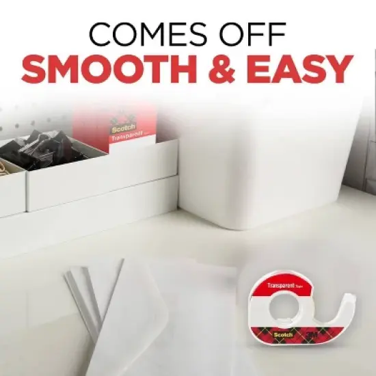 Scotch Transparent Tape Gloss Finish 1/2 in x 700' image {4}