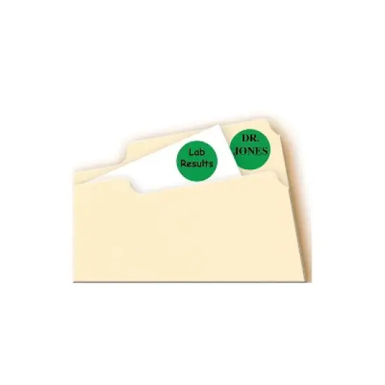 Avery Easy Peel Laser Color Coding Labels 3/4" Dia. Green 166397 image {2}
