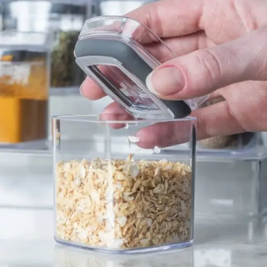 OU Spice Rack Organizer, 13pc 5oz Spice Containers , 3 Tier Clear Spice Holder and Seasoning Organizer for Countertop, Cabinet - Freestanding image {3}