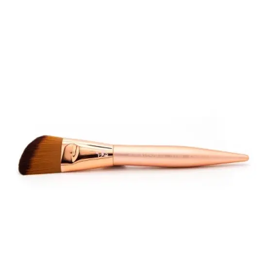 OMNIA Brush Rose Gold Angled Foundation Makeup Brush, BOM-08 image {3}