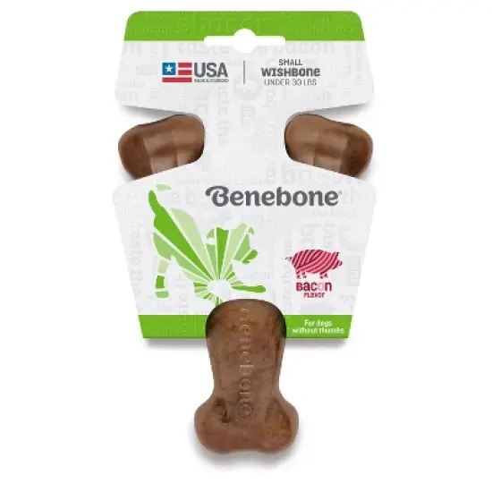 Benebone Wishbone Dog Chew Toy - Bacon image {6}