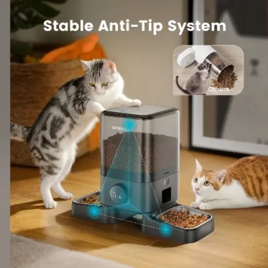 Oneisall PF09 Automatic Dog and Cat Feeder, 20 Cups/5L, Automatic Cat Food Dispenser, Indoor Use, Timed Pet Feeder for Dry Food image {7}