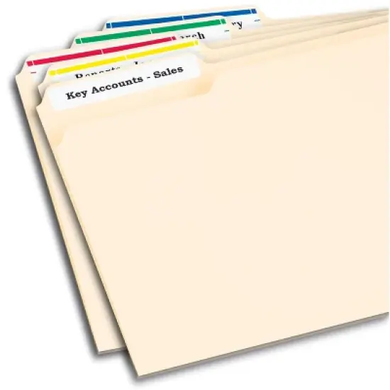 Avery TrueBlock File Folder Labels, 2/3" x 3-7/16", 750 Printable Labels, Assorted (5266) image {6}