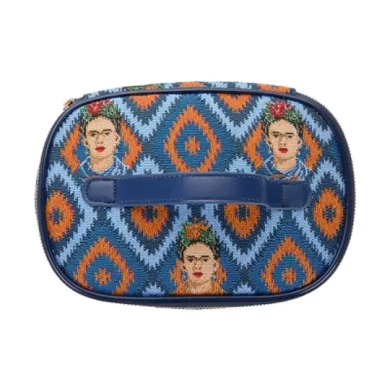 Signare USA Frida Kahlo Icon Blue Toiletry Vanity Bag image {9}