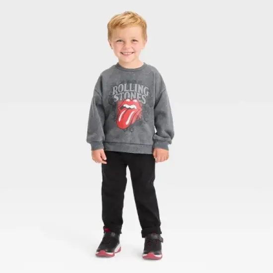 Toddler Boys' The Rolling Stones Printed Pullover Sweatshirt - Black image {2}