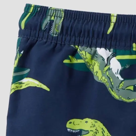 Carter's Just One You&reg; Toddler Boys' 2pc Dinosaur Rash Guard Set - Green image {3}