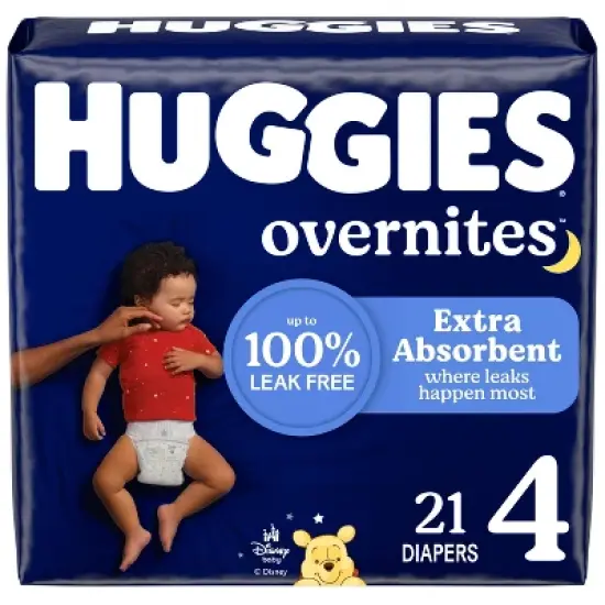 Huggies Overnites Diapers Jumbo Pack - Size 4 - 21ct image {12}