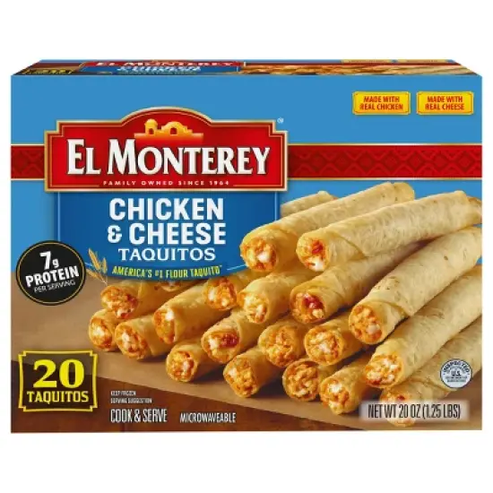 El Monterey Frozen Chicken and Cheese Taquitos - 20oz/20ct image {3}