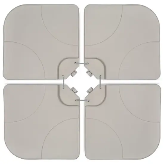 Best Choice Products 4-Piece Cantilever Offset Patio Umbrella Stand Square Base Plate Set w/ Easy-Fill Spouts image {8}