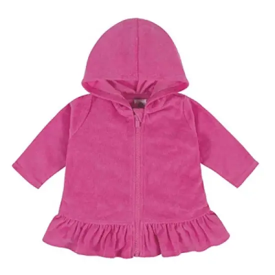 Gerber Baby and Toddler Girls' Swim Zipper Hoodie Terry Coverup image {5}