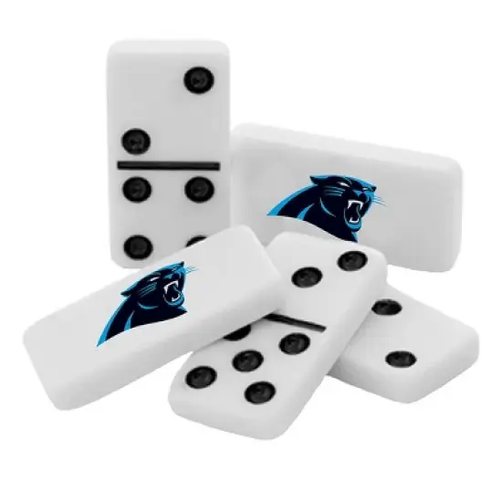 MasterPieces Officially Licensed NFL Carolina Panthers 28 Piece Dominoes Game for Adults image {2}