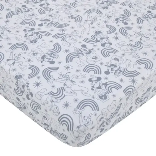 Disney Mickey and Friends Blue, Oatmeal, and Red 3 Piece Nursery Mini Crib Bedding Set - Comforter and Two Fitted Mini Crib Sheets image {2}