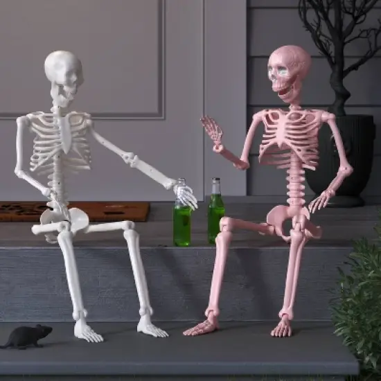 36" Poseable Skeleton Halloween Decorative Prop Iridescent - Hyde and EEK! Boutique&trade; image {1}