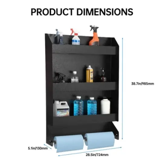 Aluminium Work Station Storage Cabinet, Work Tray with Spring Loaded Tissue Tensioner Aluminium Garage, for Trailer Shop/Garage Storage image {1}