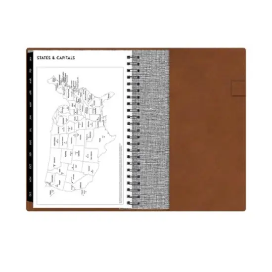 ASMBLD 2024 Refillable Planner 5"x8" Weekly/Monthly Faux Leather Tan image {10}