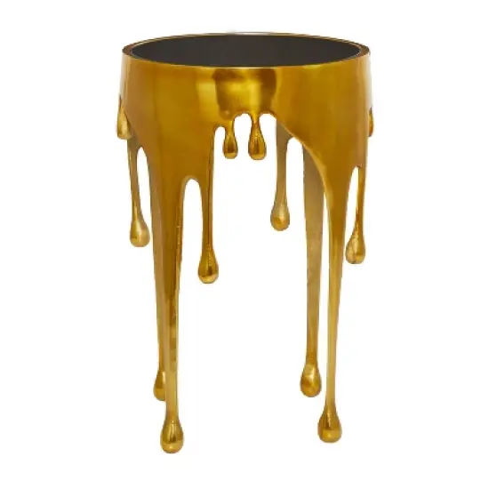 Contemporary Aluminum Melting Accent Table - Olivia & May image {6}