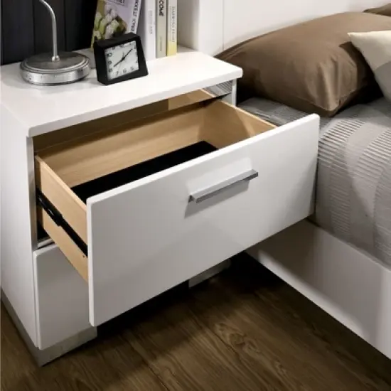 April 2 Drawer Nightstand White - HOMES: Inside + Out image {3}