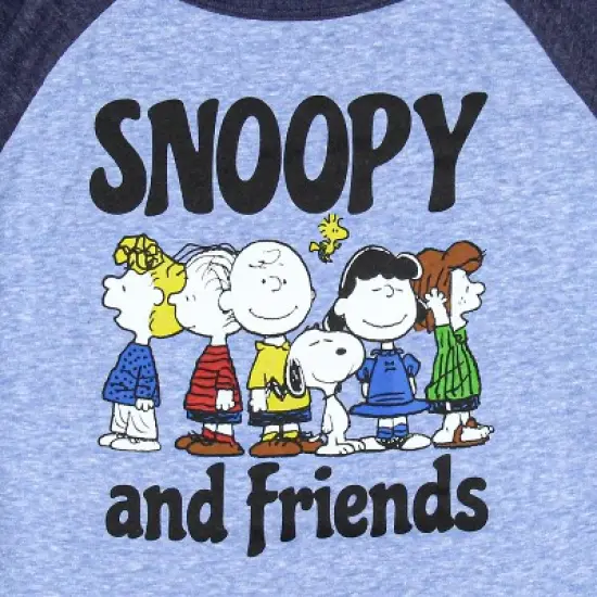 Peanuts Toddler Boys' Snoopy And Friends Raglan Collectible Graphic T-Shirt image {2}