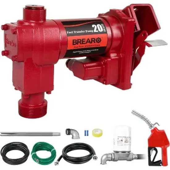 Mojgar Fuel Transfer Pump 12 Volt 20 GPM High Flow w/Automatic Nozzle and Premium filter Package image {3}