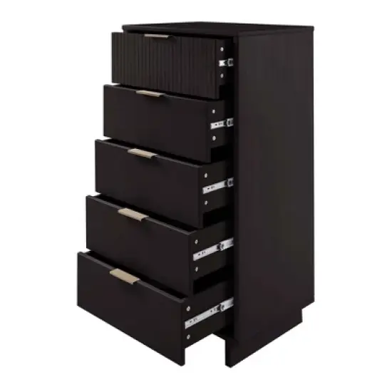 Manhattan Comfort 3pc Granville Chest with Double Dresser and Nightstand Bedroom Set image {8}