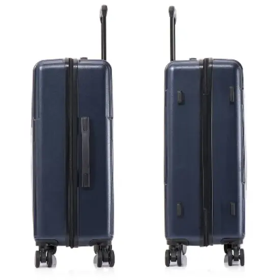 InUSA Drip Lightweight Hardside Medium Checked Spinner Suitcase - Blue image {7}
