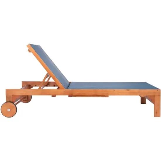 Ralden Sunlounger - Outdoor - PAT7070 - Natural/Navy -Safavieh image {3}