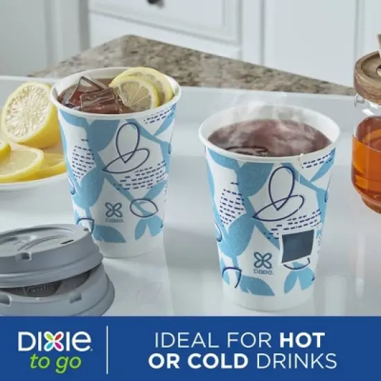 Dixie To Go Disposable Hot Cups & Lids - 12oz image {6}