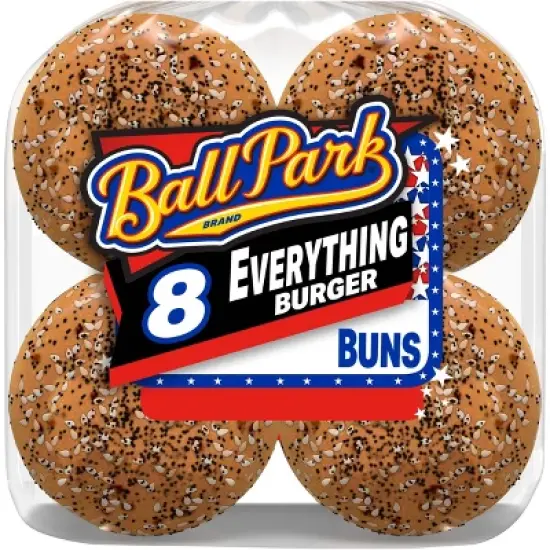 Ball Park Everything Hamburger Bun - 16oz image {13}