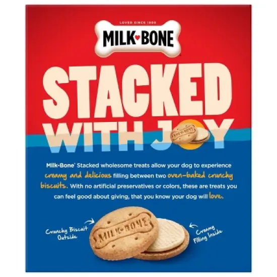 Milk-Bone Stacked Molasses and Peanut Butter Dog Treats - 10oz image {1}