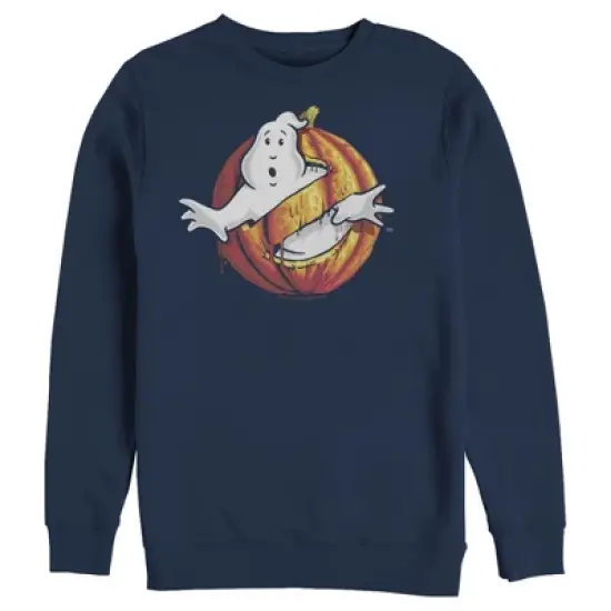 Men's Ghostbusters Halloween Pumpkin Logo Sweatshirt image {4}