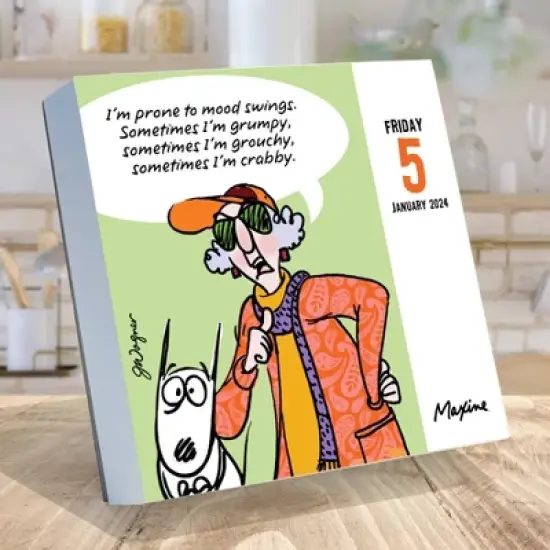 TF Publishing 2024 Daily Desktop Calendar 5.25"x5.25" Maxine image {1}