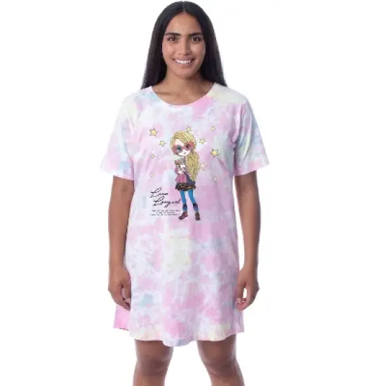 Harry Potter Womens' Luna Lovegood Character Nightgown Sleep Pajama Shirt Multicolored image {3}