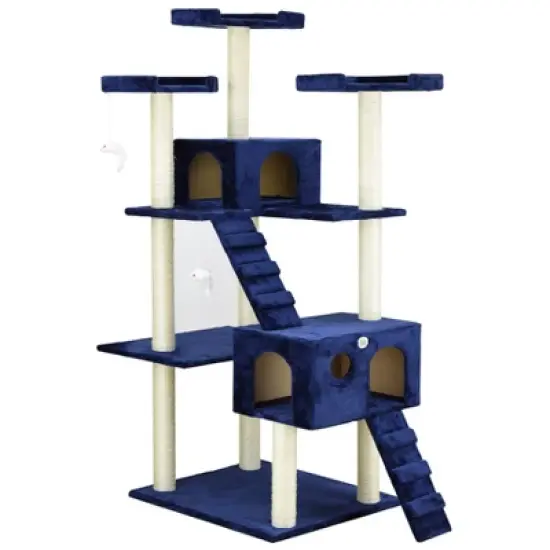 Go Pet Club 72" Classic Cat Tree Furniture with Sisal Scratching Posts F2040 image {4}