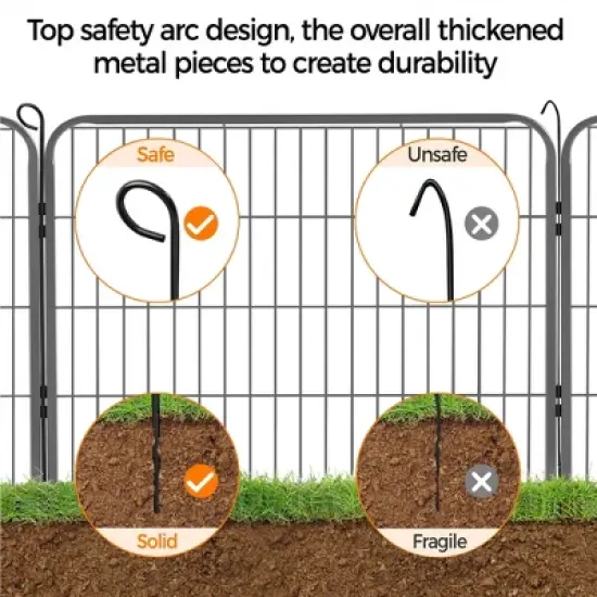Yaheetech 6-Panel Heavy Duty Dog Playpen Fence for Outdoor Indoor image {5}